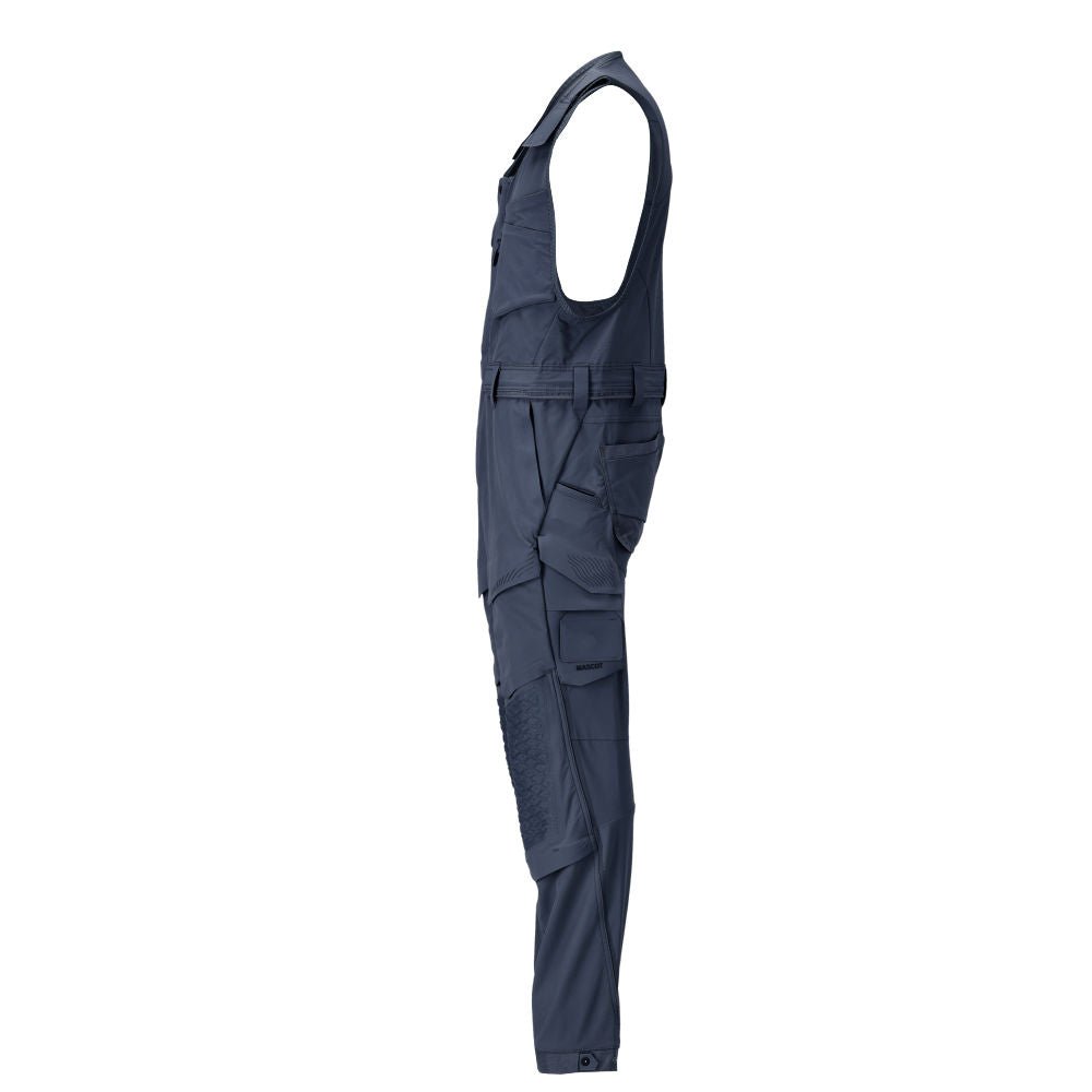 Calças combinadas com bolsos nos joelhos, calças combinadas elásticas