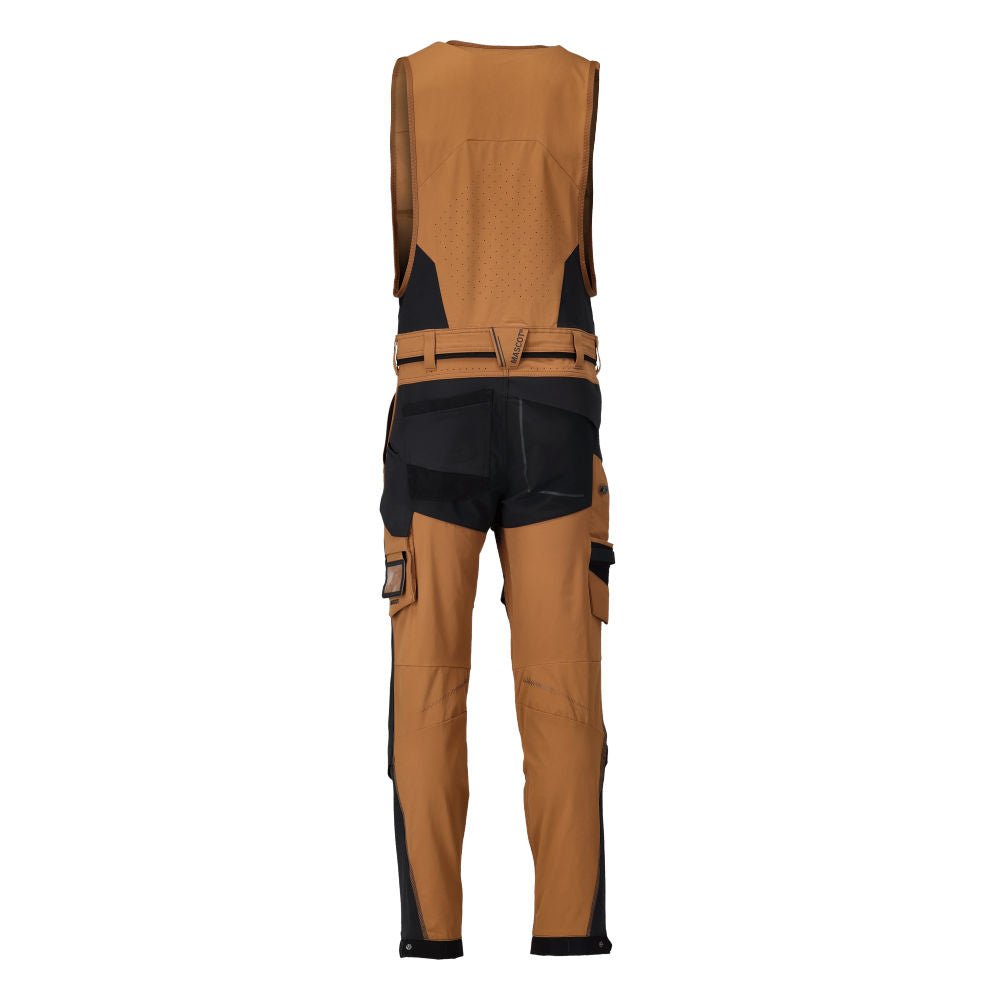 Calças combinadas com bolsos nos joelhos, calças combinadas elásticas