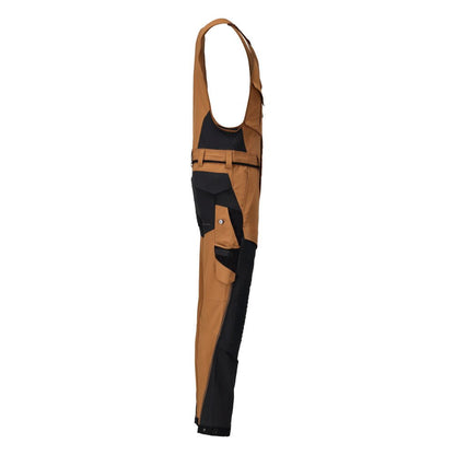 Calças combinadas com bolsos nos joelhos, calças combinadas elásticas