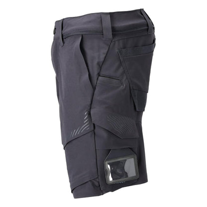 Shorts, stretch, shorts leves, preto azul