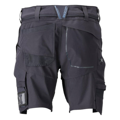 Shorts, stretch, shorts leves, preto azul