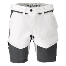 Shorts, stretch, shorts leves, branco/cinza antracite