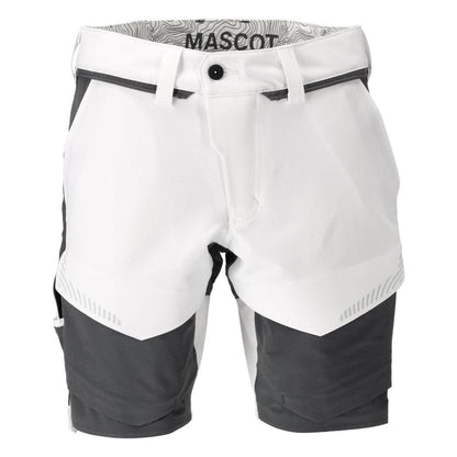 Shorts, stretch, shorts leves, branco/cinza antracite