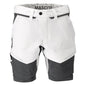 Shorts, stretch, shorts leves, branco/cinza antracite