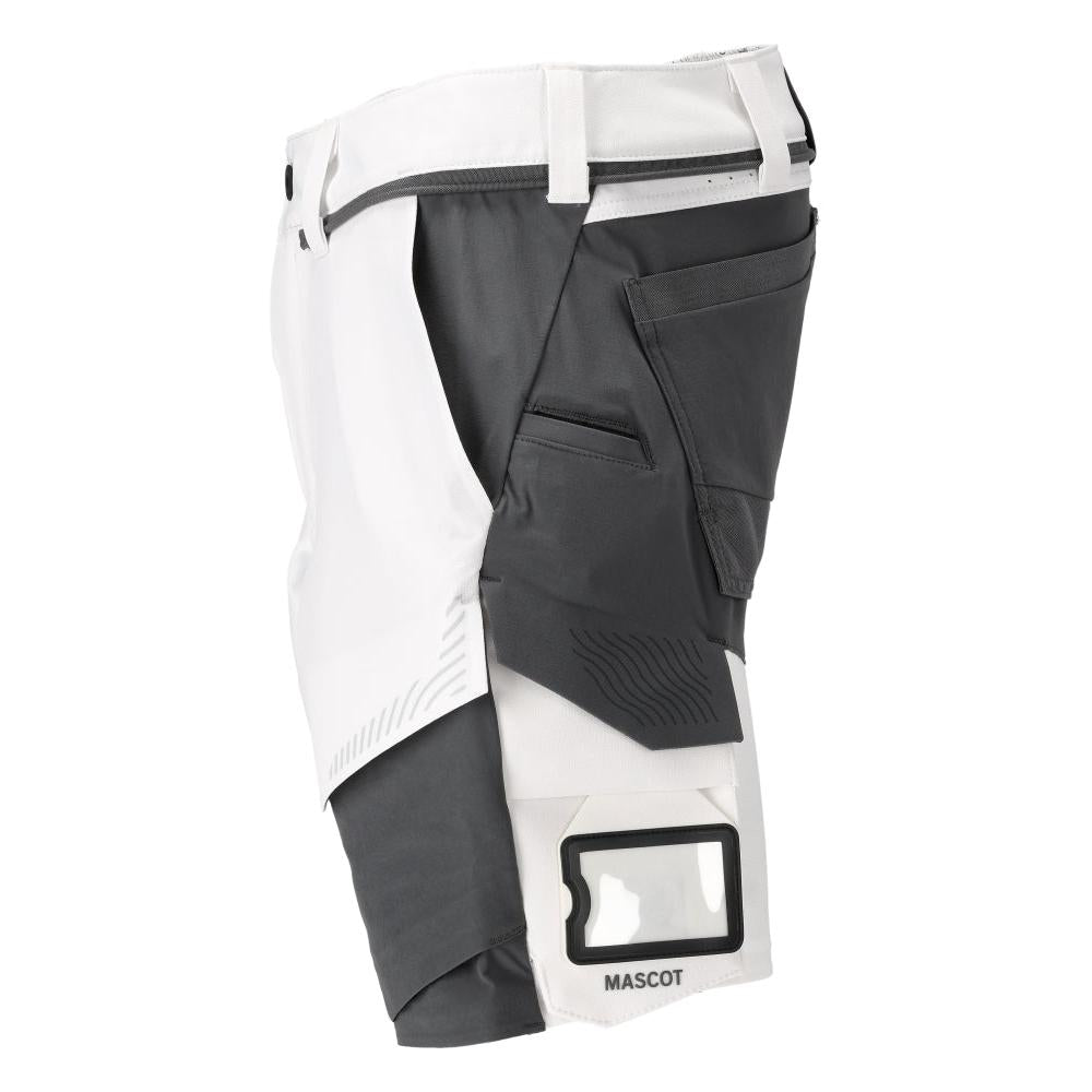 Shorts, stretch, shorts leves, branco/cinza antracite