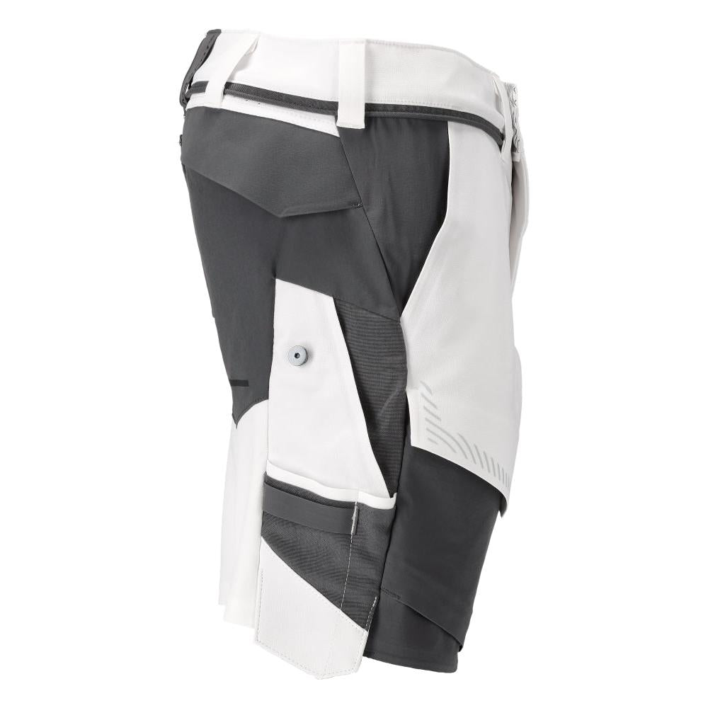 Shorts, stretch, shorts leves, branco/cinza antracite