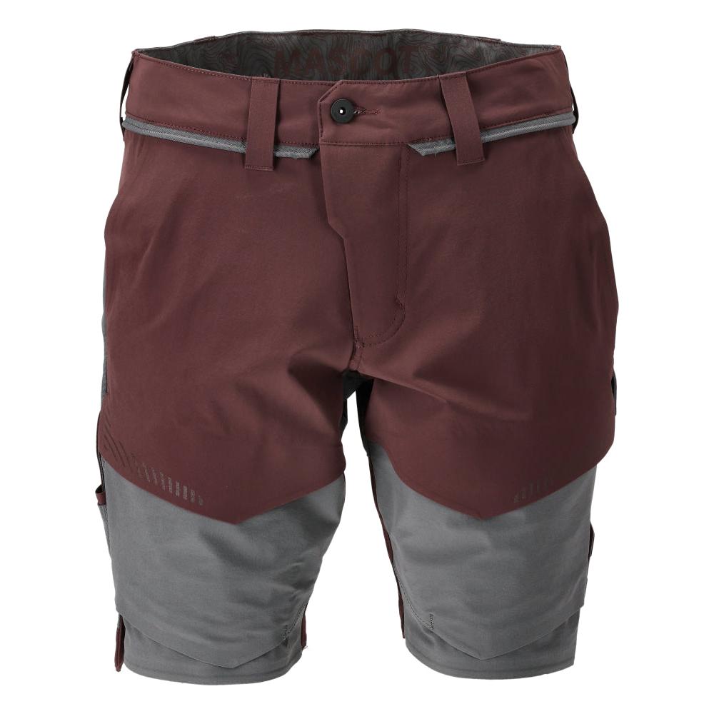 Shorts, stretch, shorts leves, bordô/cinza antracite