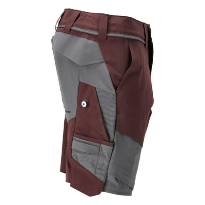 Shorts, stretch, shorts leves, bordô/cinza antracite