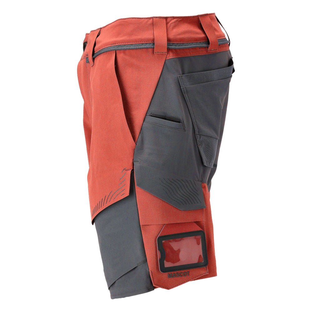 Shorts, stretch, shorts leves, vermelho outono/cinza antracite
