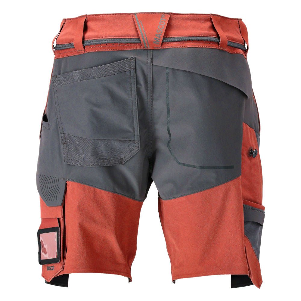 Shorts, stretch, shorts leves, vermelho outono/cinza antracite