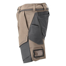 Shorts, stretch, shorts leves, bege areia escuro/cinza antracite