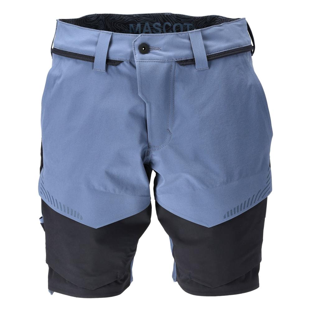 Shorts, stretch, shorts leves, azul pedra/azul preto