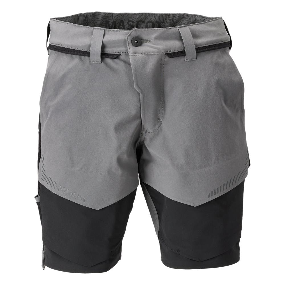 Shorts, stretch, shorts leves, cinza antracite/preto