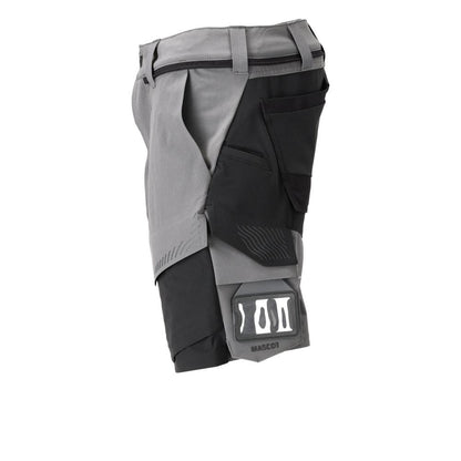 Shorts, stretch, shorts leves, cinza antracite/preto