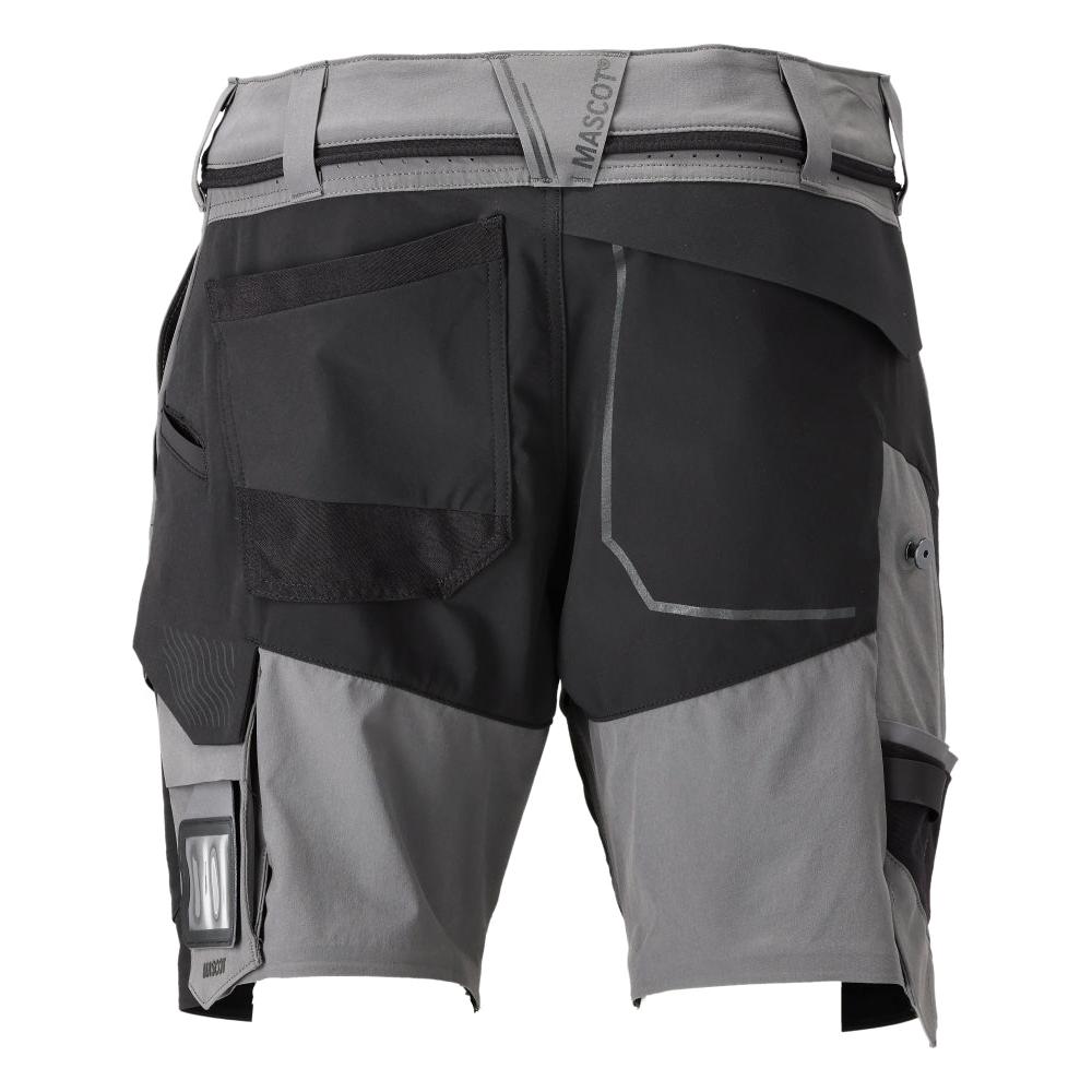 Shorts, stretch, shorts leves, cinza antracite/preto