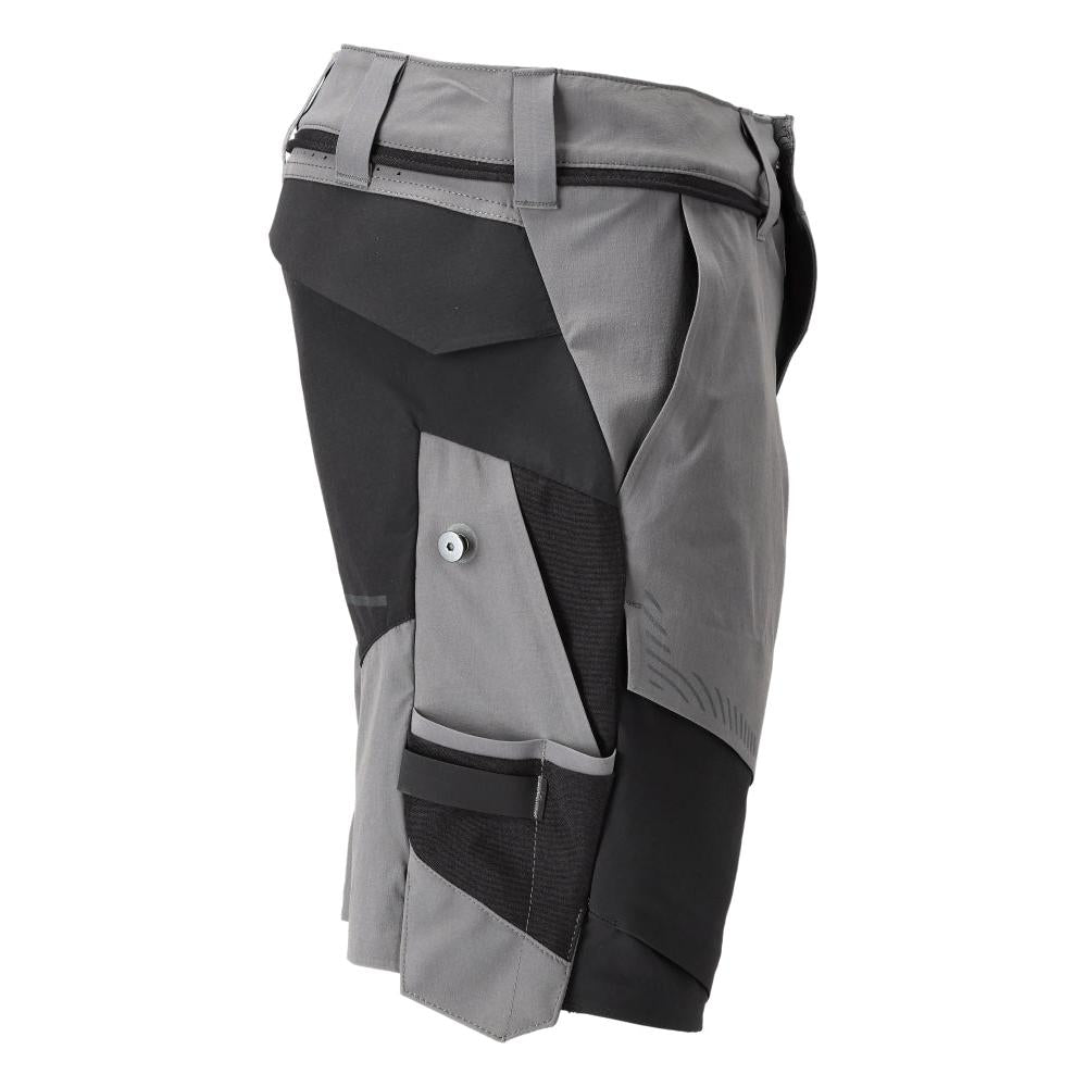 Shorts, stretch, shorts leves, cinza antracite/preto