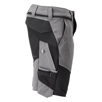 Shorts, stretch, shorts leves, cinza antracite/preto