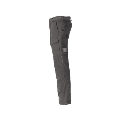 Calças, bolsos nos joelhos, duráveis, calças elásticas, cinza antracite