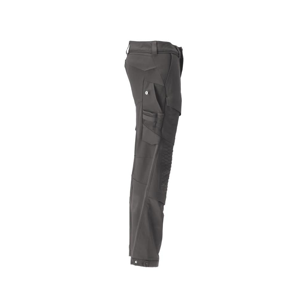 Calças, bolsos nos joelhos, duráveis, calças elásticas, cinza antracite