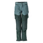 Calças com bolsos nos joelhos, calças femininas, verde floresta claro/verde floresta