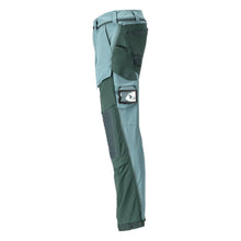 Calças, bolsos nos joelhos, stretch, calças claras, verde floresta claro/verde floresta