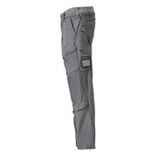 Calças, bolsos nos joelhos, stretch, calças claras, cinza antracite