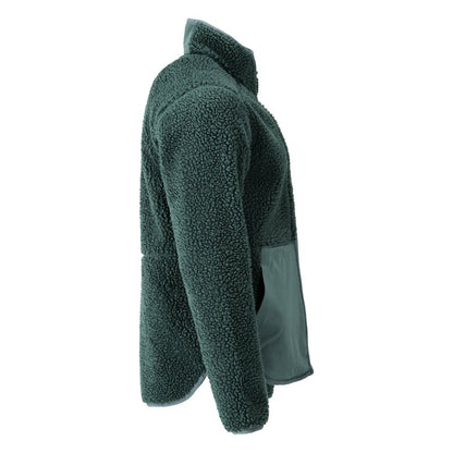 Jaqueta de pele de fibra com zíper Jaqueta de pele de fibra