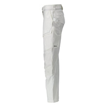 Calças com bolsos nos joelhos, calças femininas, brancas
