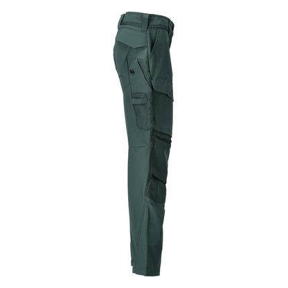 Calça com bolsos nos joelhos, calça feminina, verde floresta