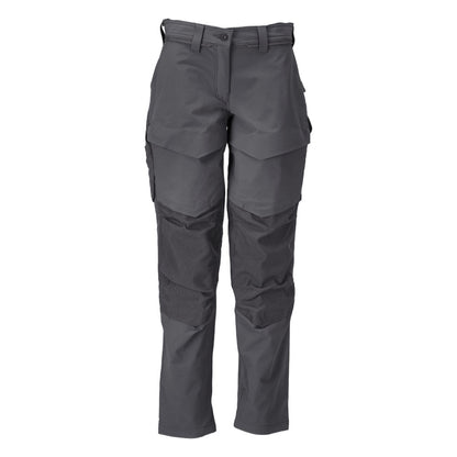Calças com bolsos nos joelhos, calças femininas, cinza antracite