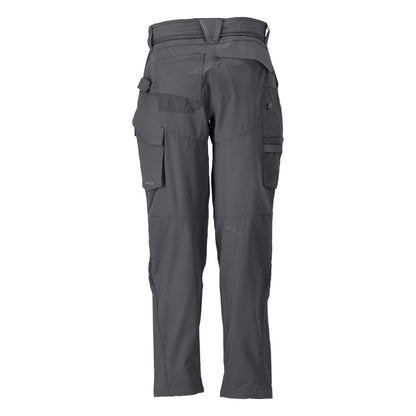 Calças com bolsos nos joelhos, calças femininas, cinza antracite