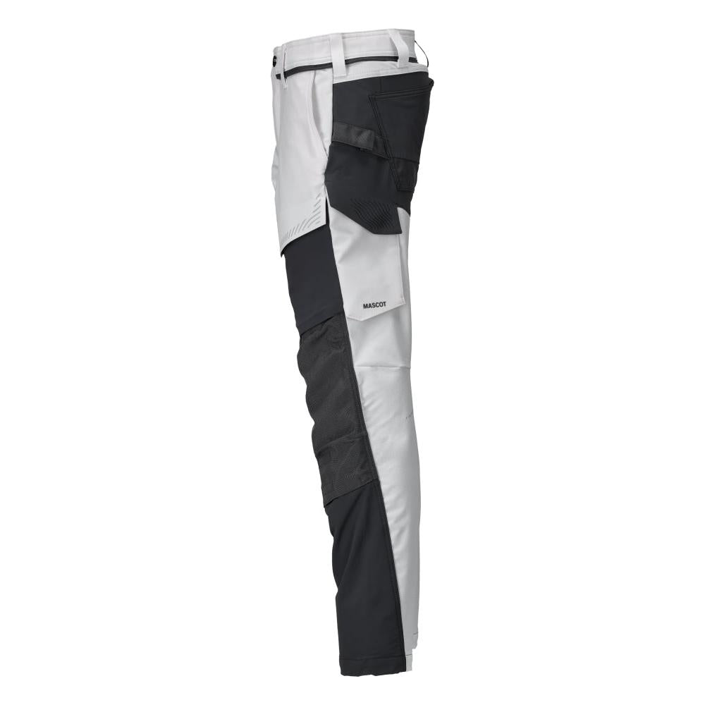 Calças com bolsos nos joelhos, calças ULTIMATE STRETCH, branco/cinza antracite