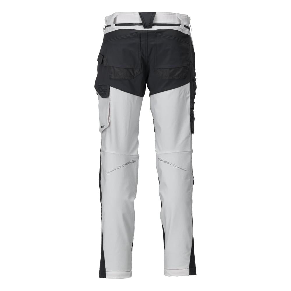 Calças com bolsos nos joelhos, calças ULTIMATE STRETCH, branco/cinza antracite
