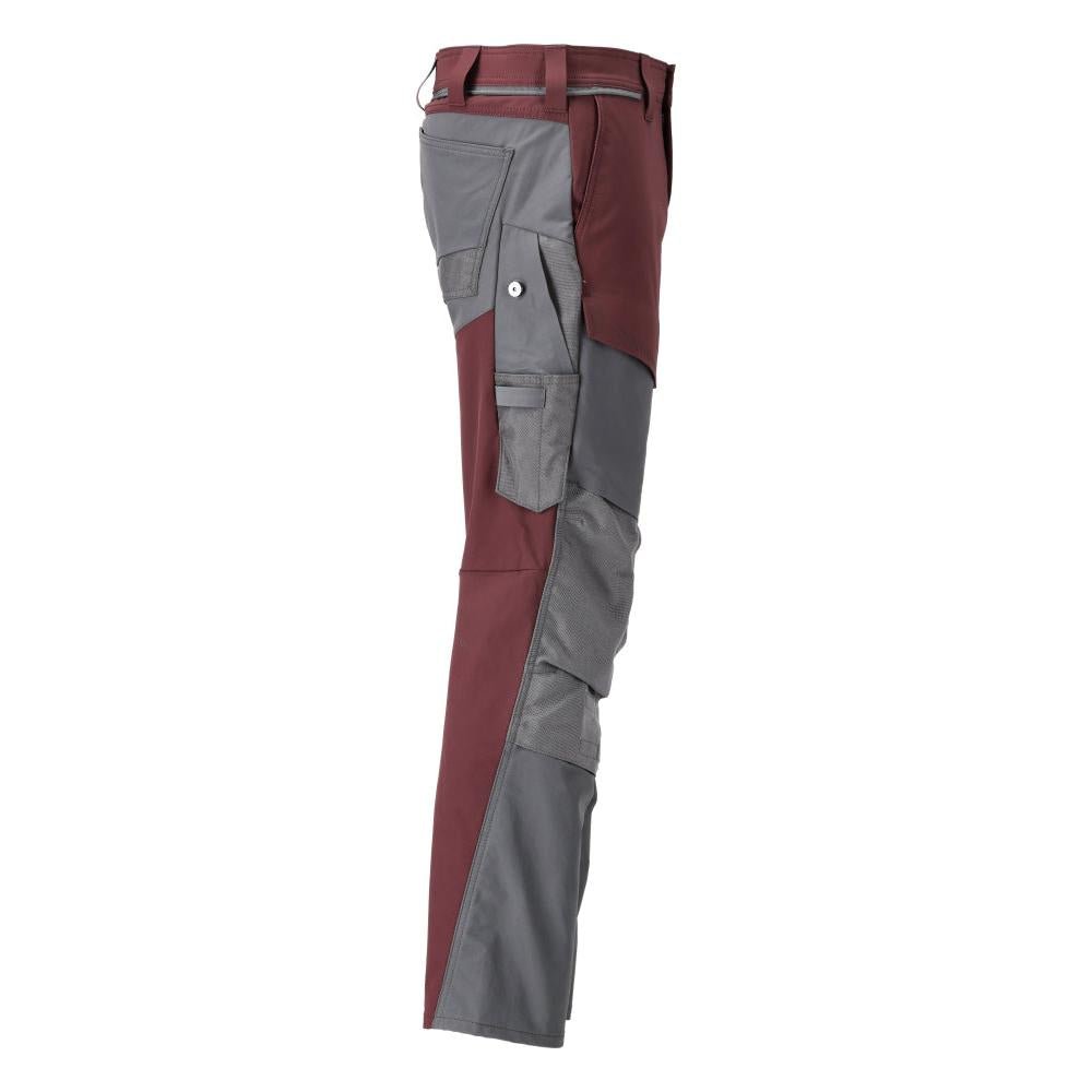 Calças com bolsos nos joelhos, calças ULTIMATE STRETCH, cinza bordeaux/antracite