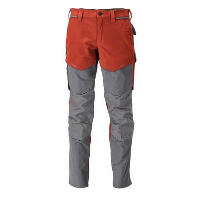 Calças com bolsos nos joelhos, calças ULTIMATE STRETCH, vermelho outono/cinza antracite