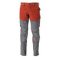 Calças com bolsos nos joelhos, calças ULTIMATE STRETCH, vermelho outono/cinza antracite