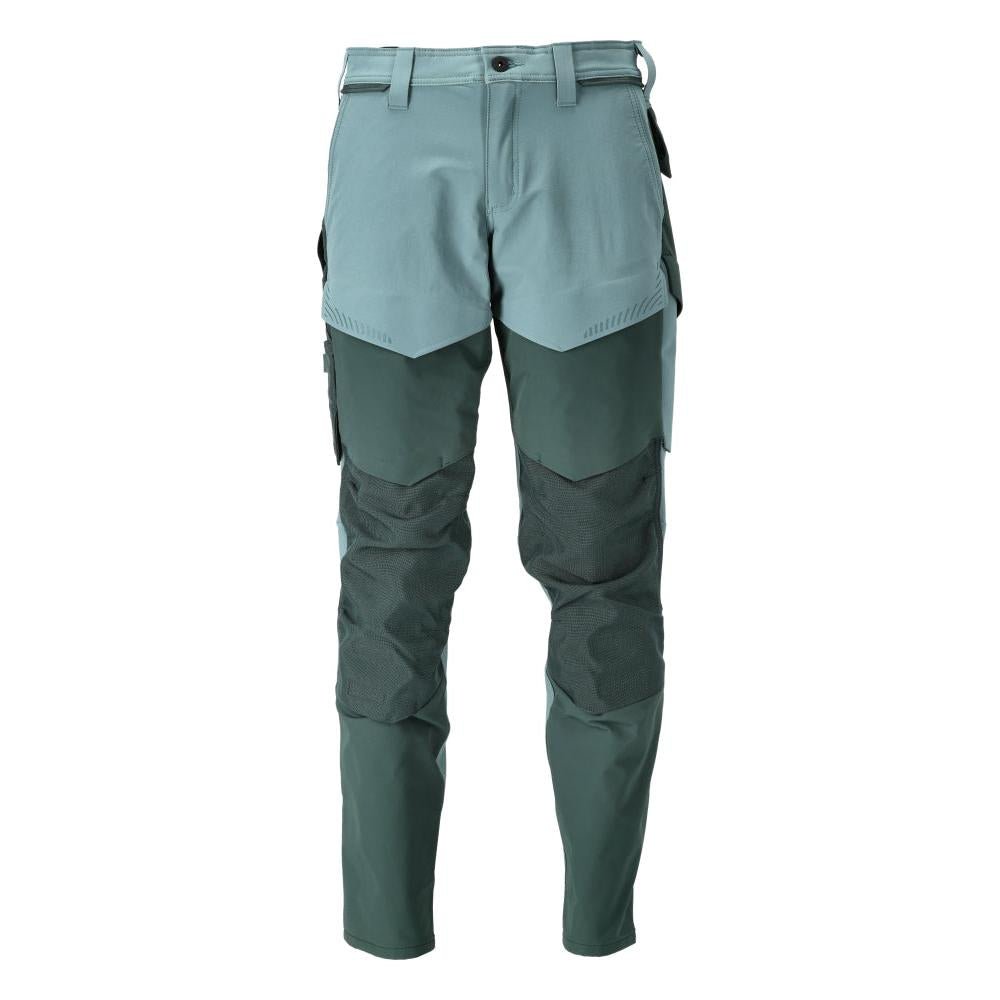 Calças com bolsos nos joelhos, calças ULTIMATE STRETCH, verde floresta claro/verde floresta