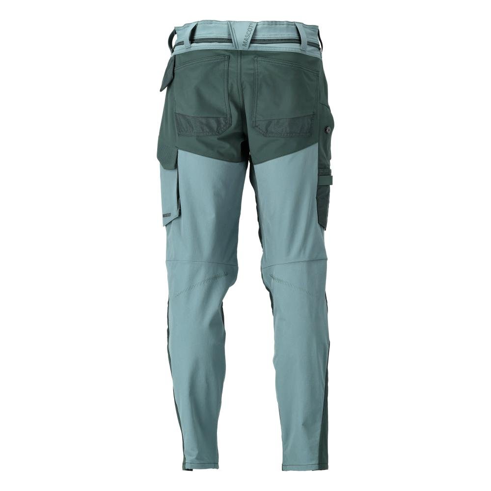 Calças com bolsos nos joelhos, calças ULTIMATE STRETCH, verde floresta claro/verde floresta