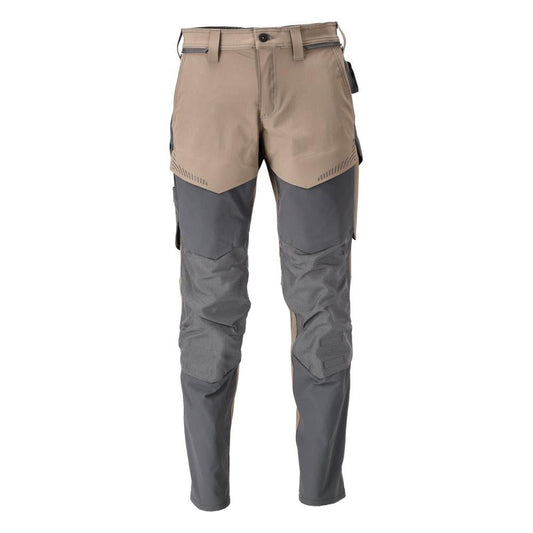 Calças com bolsos nos joelhos, calças ULTIMATE STRETCH, bege areia escuro/cinza antracite