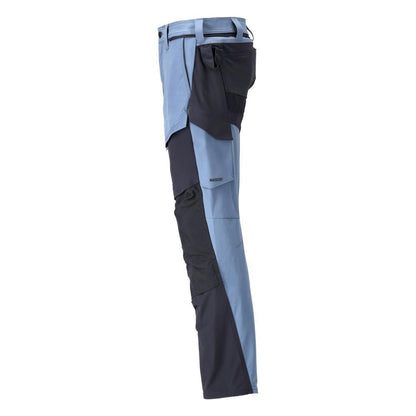 Calças com bolsos nos joelhos, calças ULTIMATE STRETCH, azul pedra/preto-azul