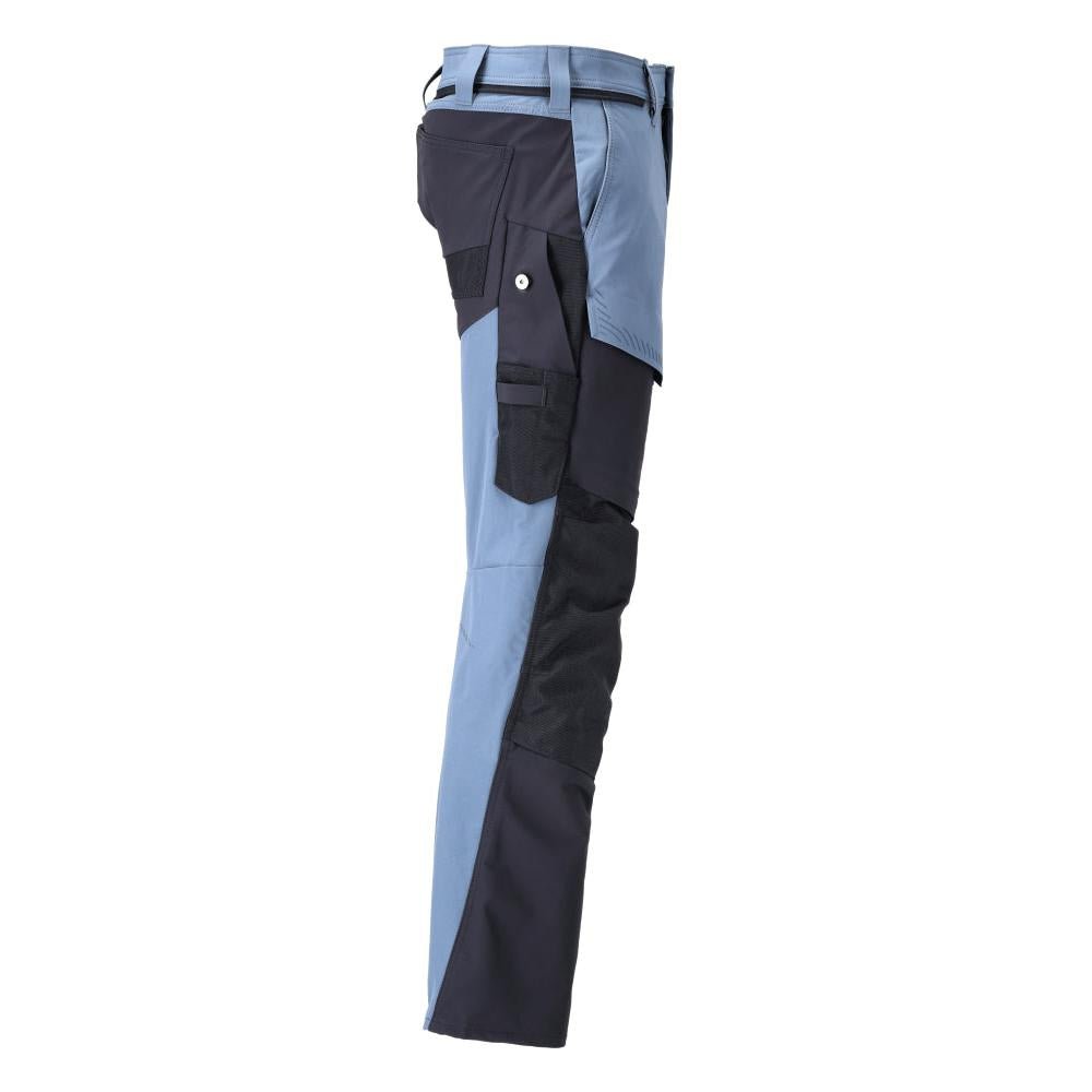 Calças com bolsos nos joelhos, calças ULTIMATE STRETCH, azul pedra/preto-azul