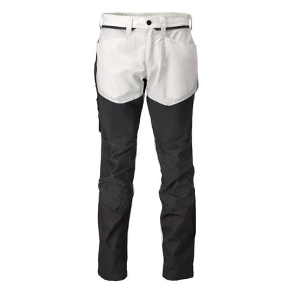 Calças com bolsos nos joelhos, branco/cinza antracite