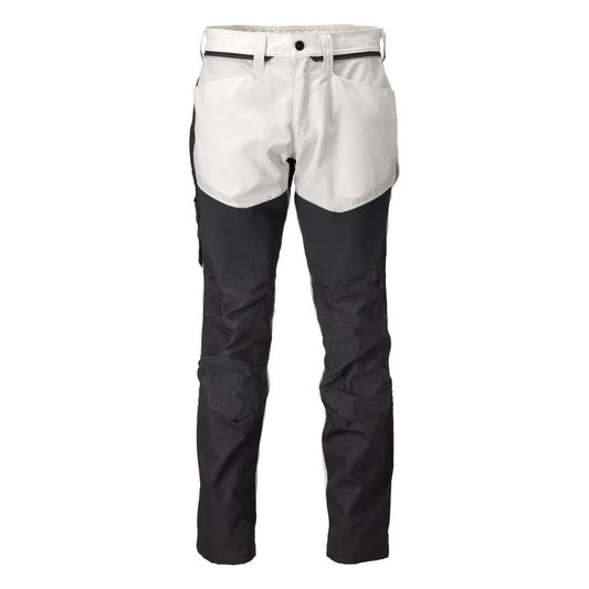 Calças com bolsos nos joelhos, branco/cinza antracite