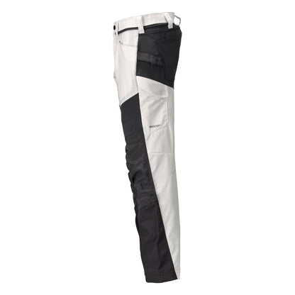 Calças com bolsos nos joelhos, branco/cinza antracite
