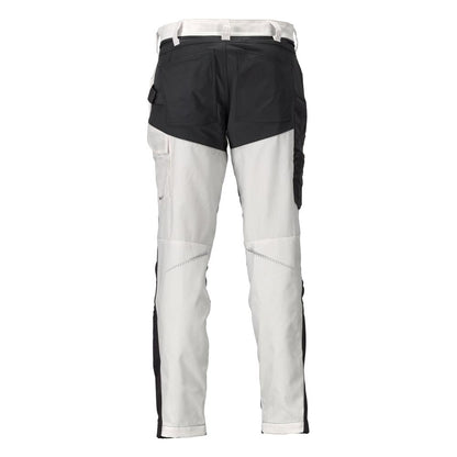 Calças com bolsos nos joelhos, branco/cinza antracite