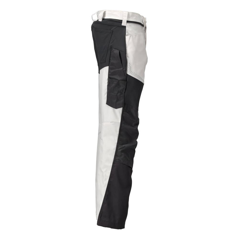 Calças com bolsos nos joelhos, branco/cinza antracite
