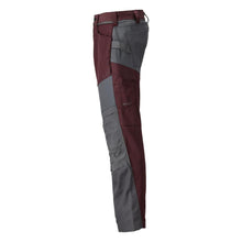 Calças com bolsos nos joelhos, cinza bordeaux/antracite