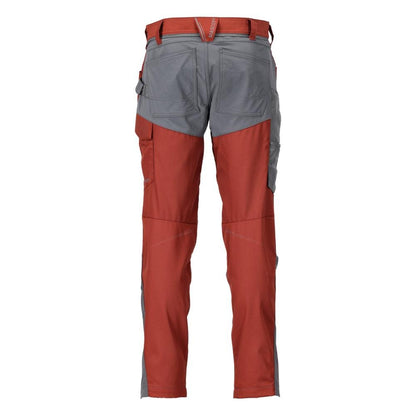 Calças com bolsos nos joelhos, vermelho outono/cinza antracite