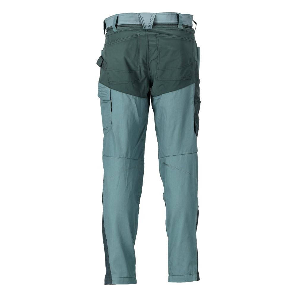Calças com bolsos nos joelhos, verde floresta claro/verde floresta