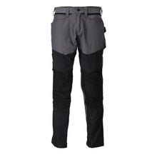Calças com bolsos nos joelhos, cinza antracite/preto